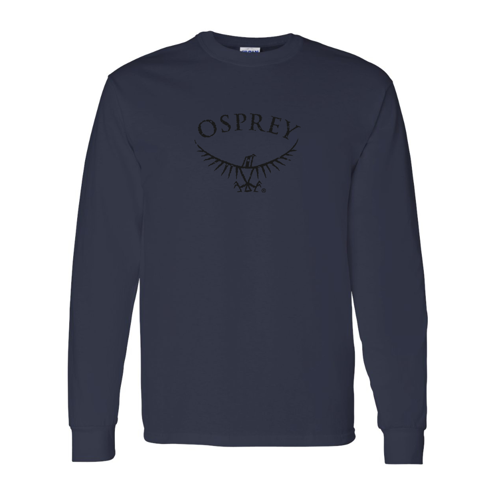 Men's Osprey Black  Gildan Heavy Cotton Long Sleeve T-Shirt