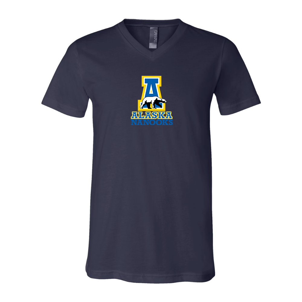 Alaska Nanooks  BELLA  CANVAS - Jersey V-Neck T-Shirt