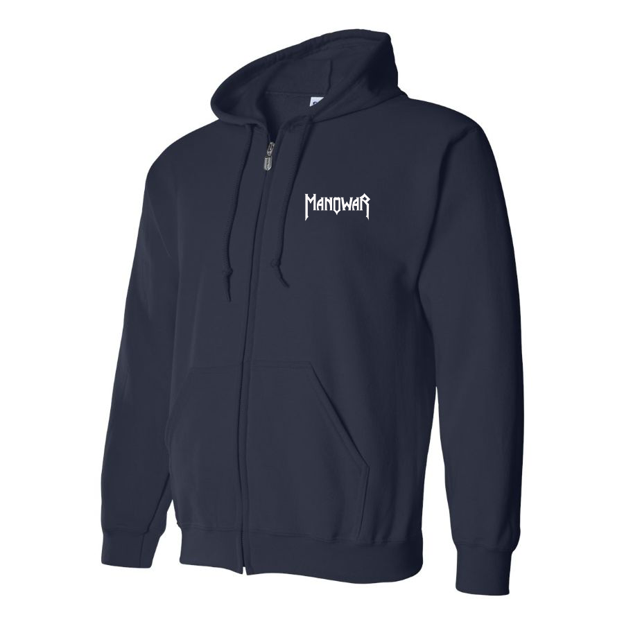 Men's Manowar Logo Zipper Hoodie
