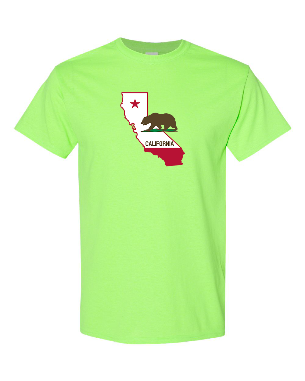Men's California Bear Map  Gildan Heavy Cotton T-Shirt