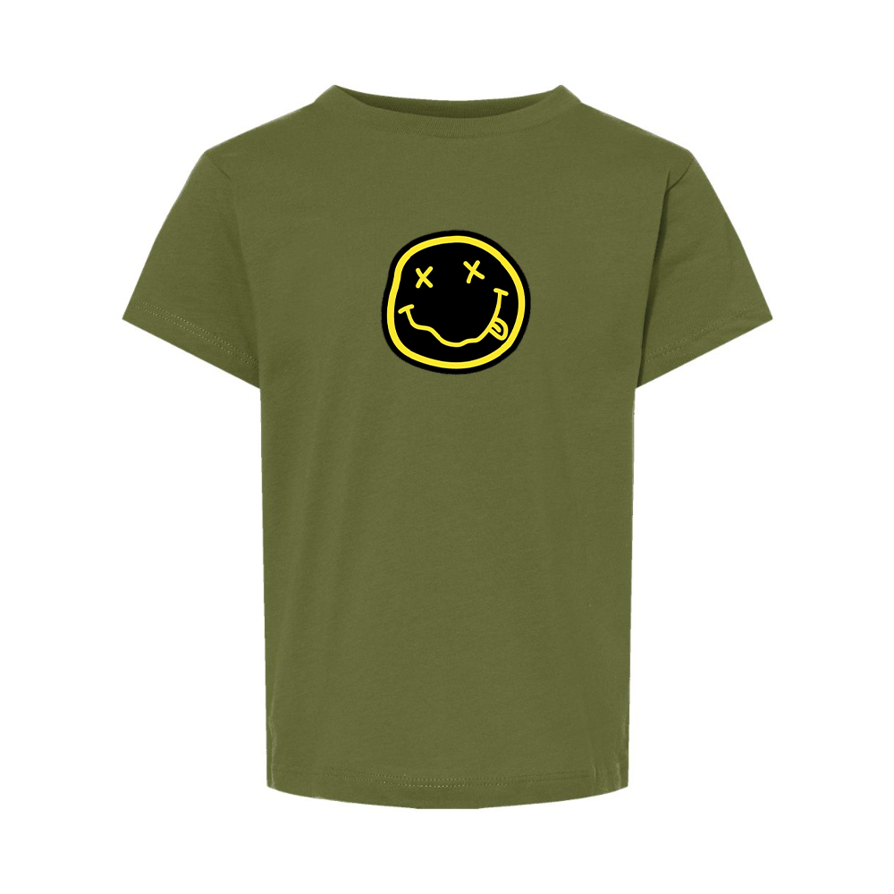 Nirvana Yellow and Black Face BELLA  CANVAS Toddler Jersey Tee