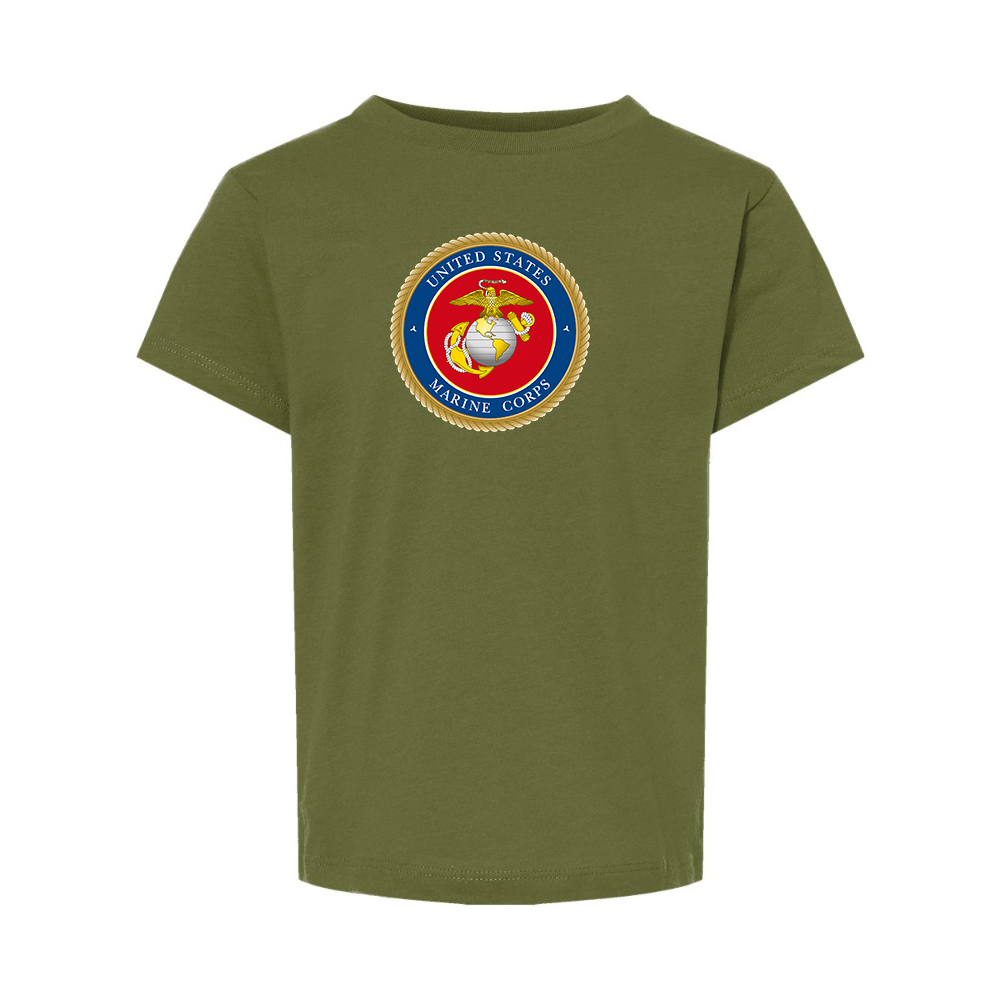 USMC Emblem BELLA  CANVAS Toddler Jersey Tee