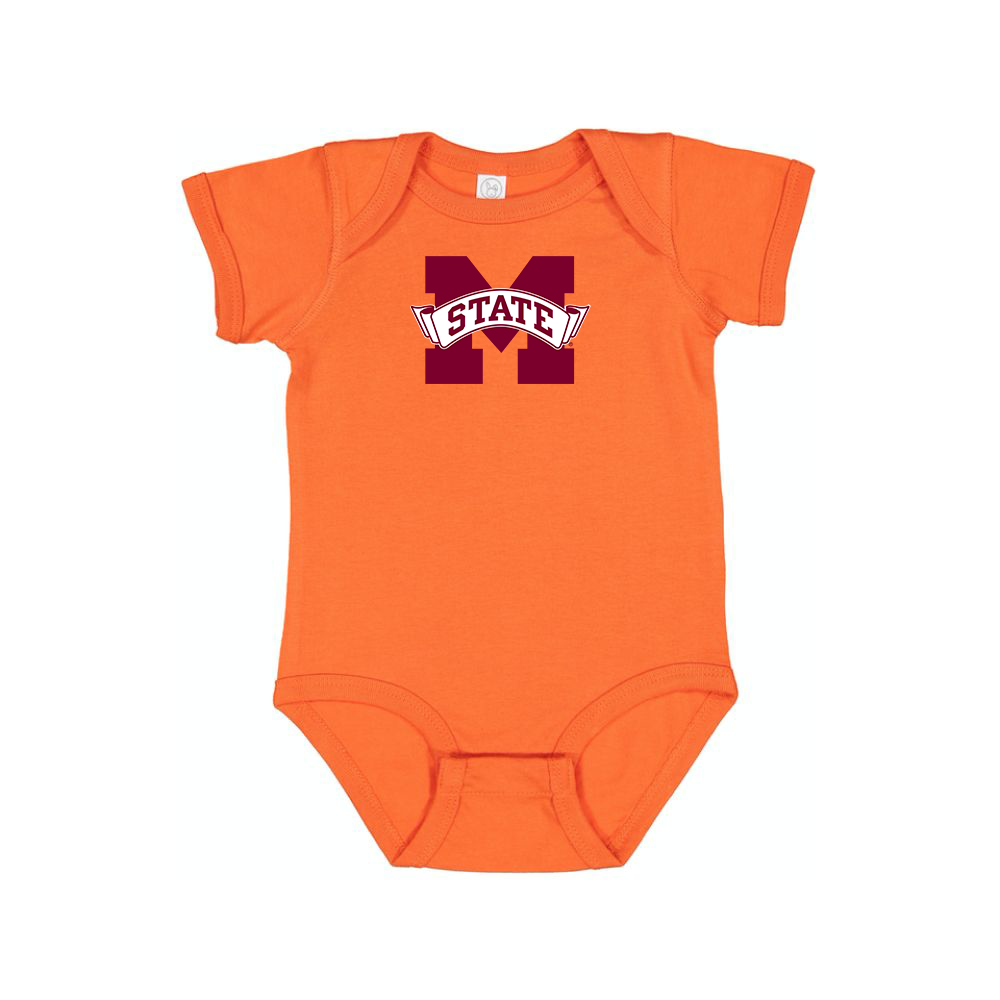 Mississippi State Bulldogs Logo Baby Onesie Romper