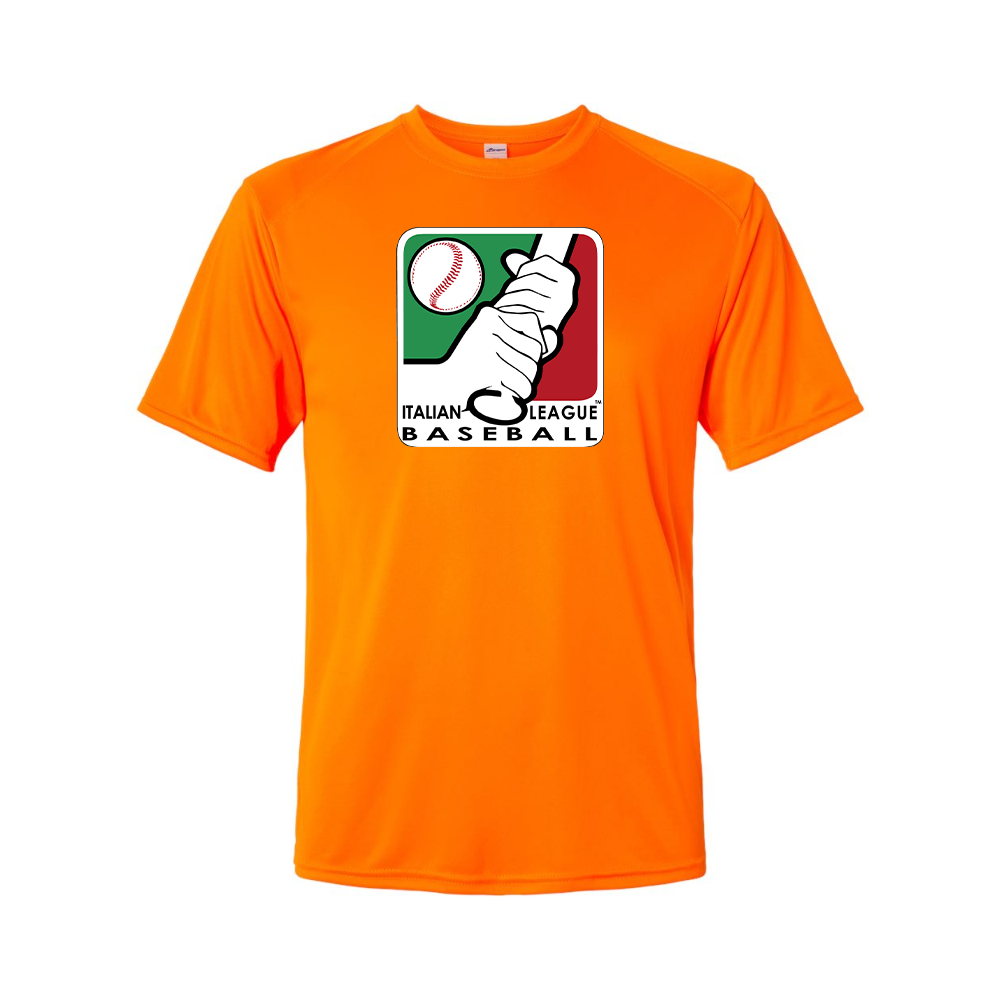 Men's Italian Baseball League Logo Performance T-Shirt
