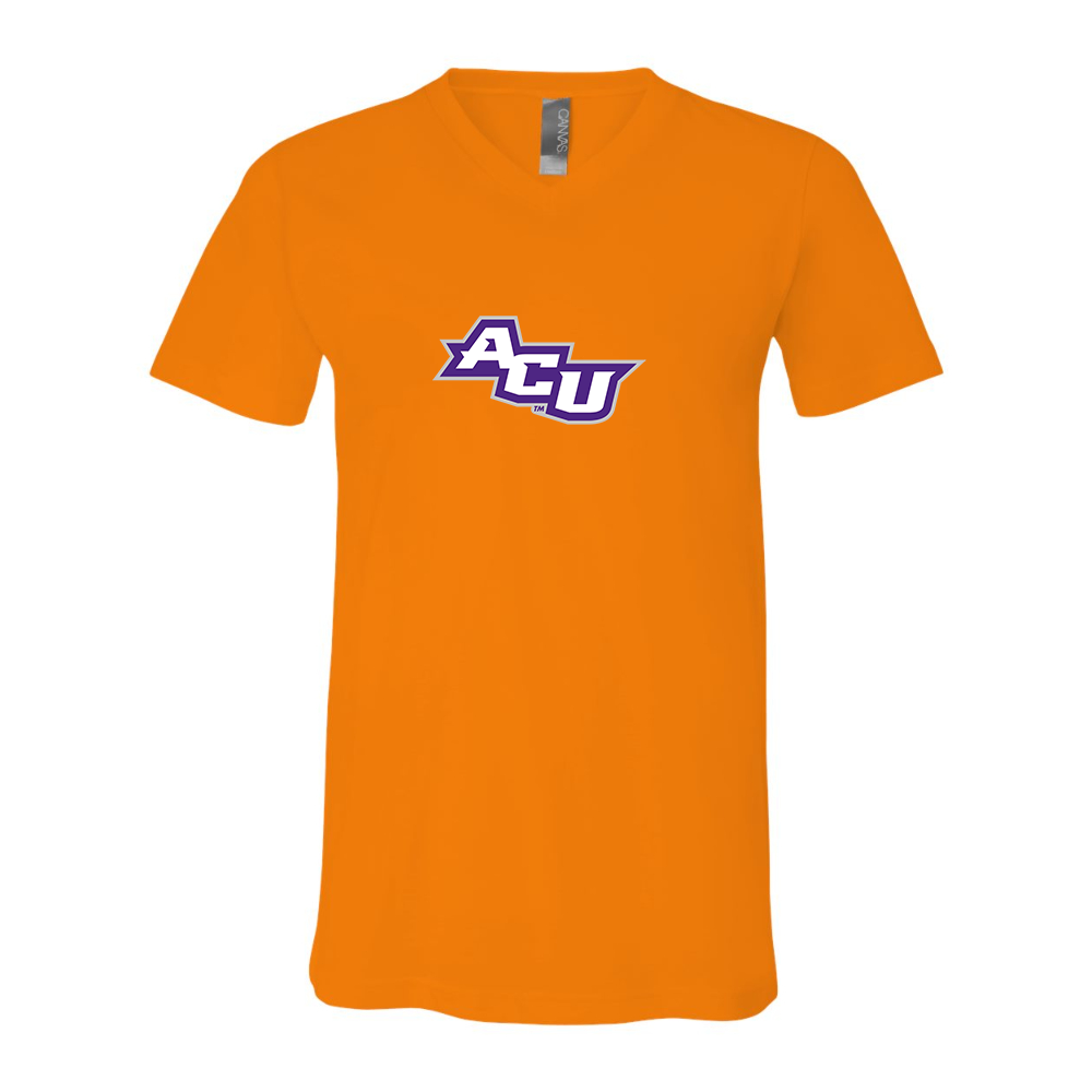 Abilene Christian Wildcats  BELLA  CANVAS - Jersey V-Neck T-Shirt