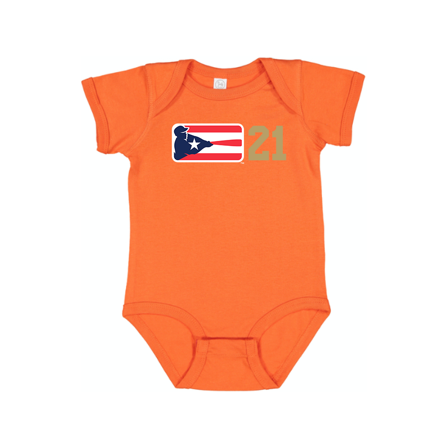 Liga de Beisbol Profesional Roberto Clemente Logo Baby Onesie Romper