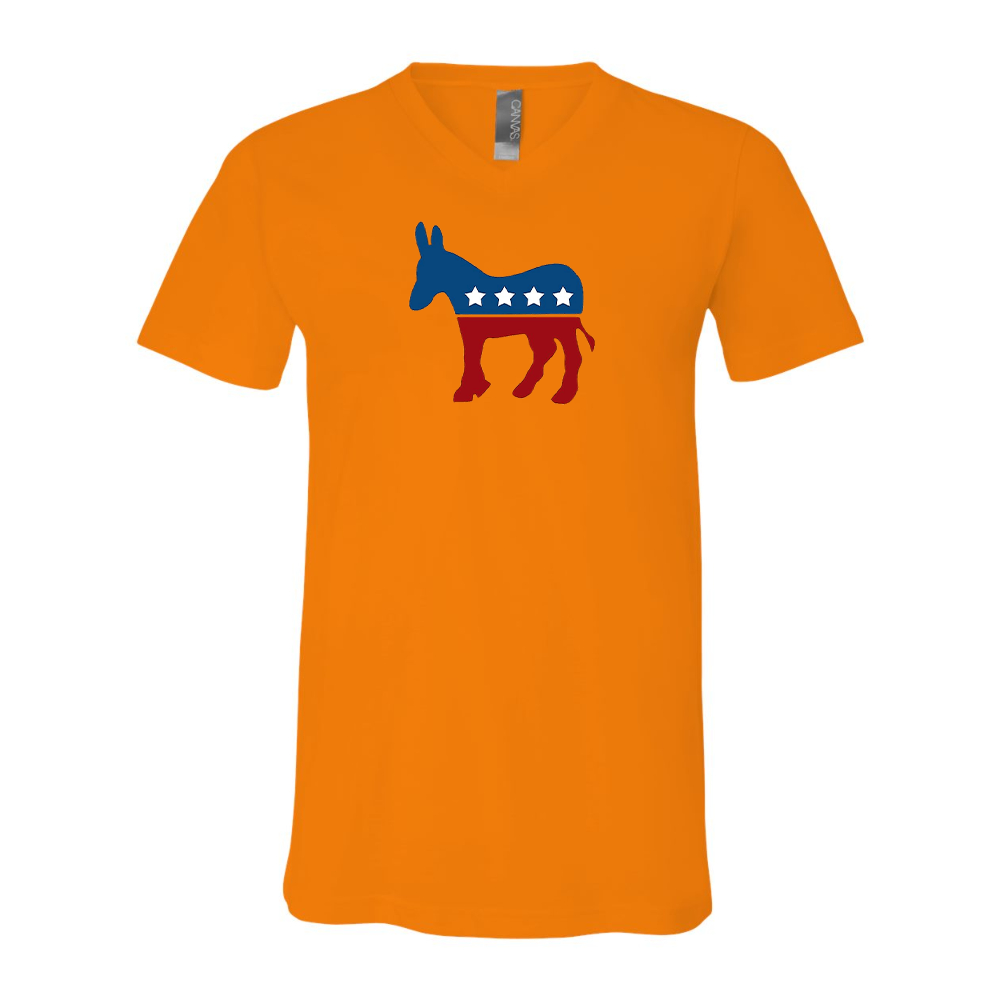 Democrat Election Symbol BELLA  CANVAS - Jersey V-Neck T-Shirt