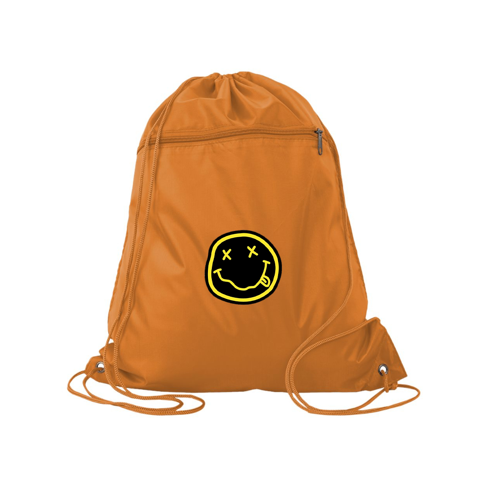 Nirvana Yellow and Black Face Q-Tees - Polyester Cinchpack