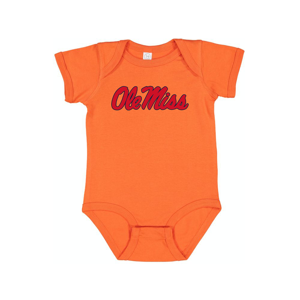 Mississippi Rebels  Logo Baby Onesie Romper