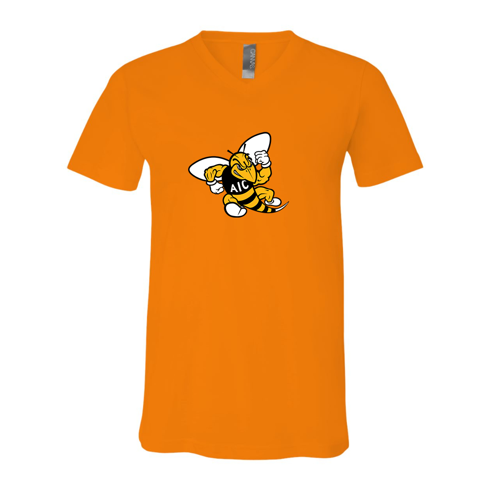 AIC Yellow Jackets BELLA  CANVAS - Jersey V-Neck T-Shirt