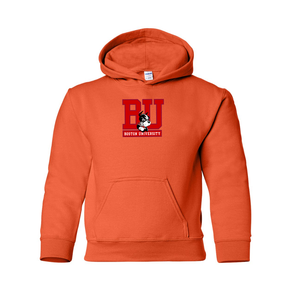 Youth Boston University Terriers Gildan Heavy Blend  Hooded Sweatshirt