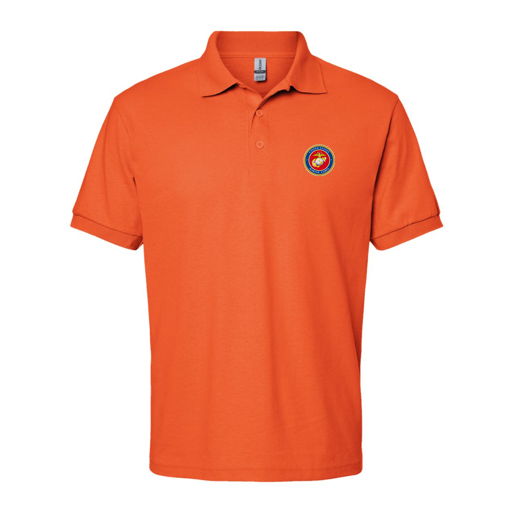 Men's  USMC Emblem Dry Blend Jersey Polo