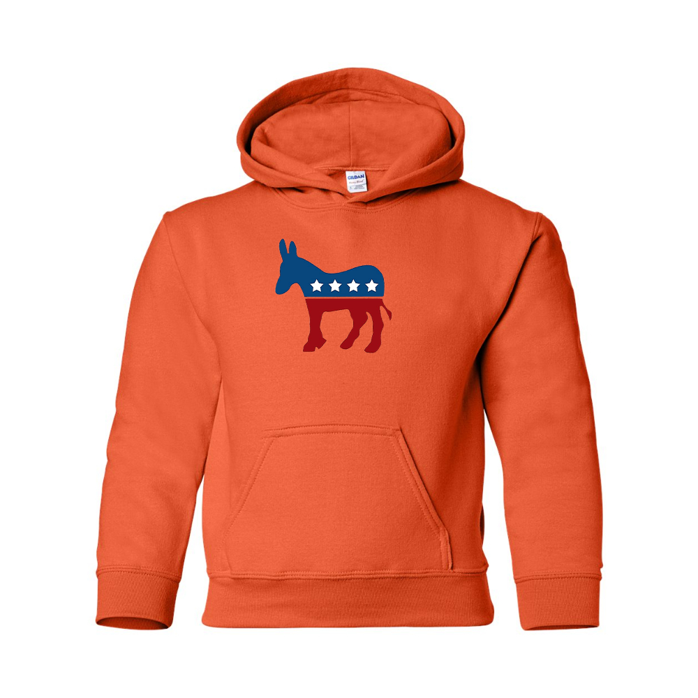 Youth Democrat Election Symbol Gildan Heavy Blend  Hooded Sweatshirt