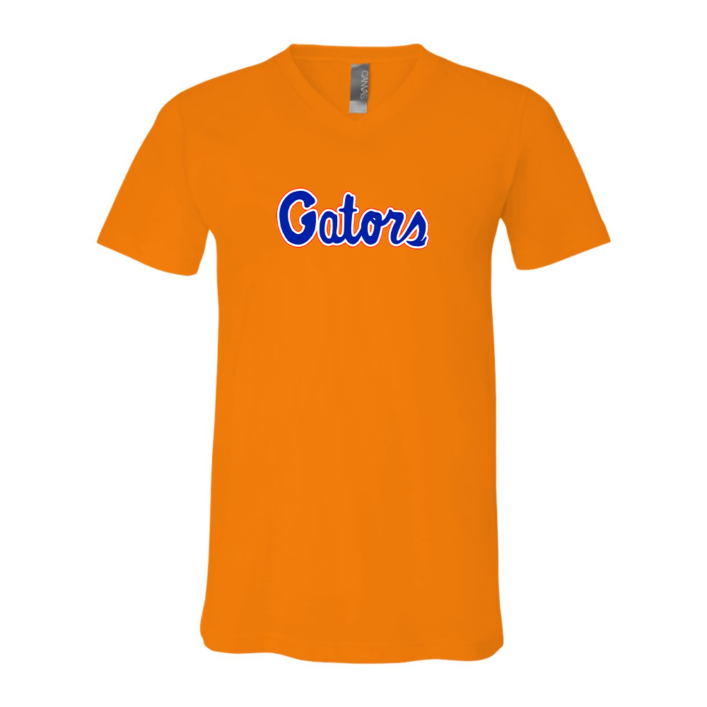 Florida Gators Script BELLA  CANVAS - Jersey V-Neck T-Shirt