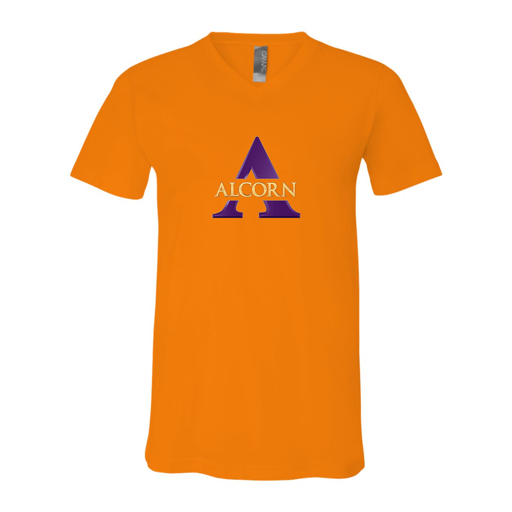 Alcorn State Braves  BELLA  CANVAS - Jersey V-Neck T-Shirt