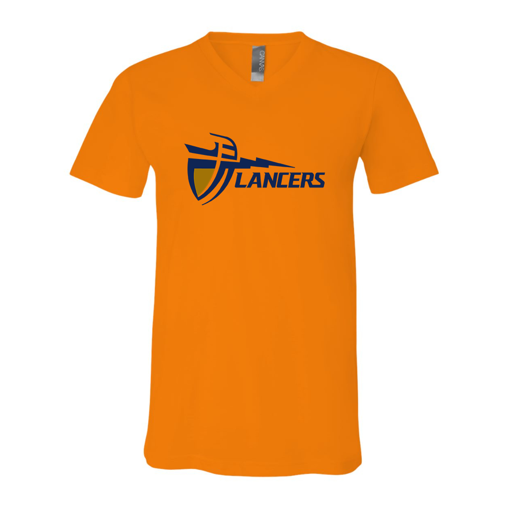 California Baptist Lancers BELLA  CANVAS - Jersey V-Neck T-Shirt