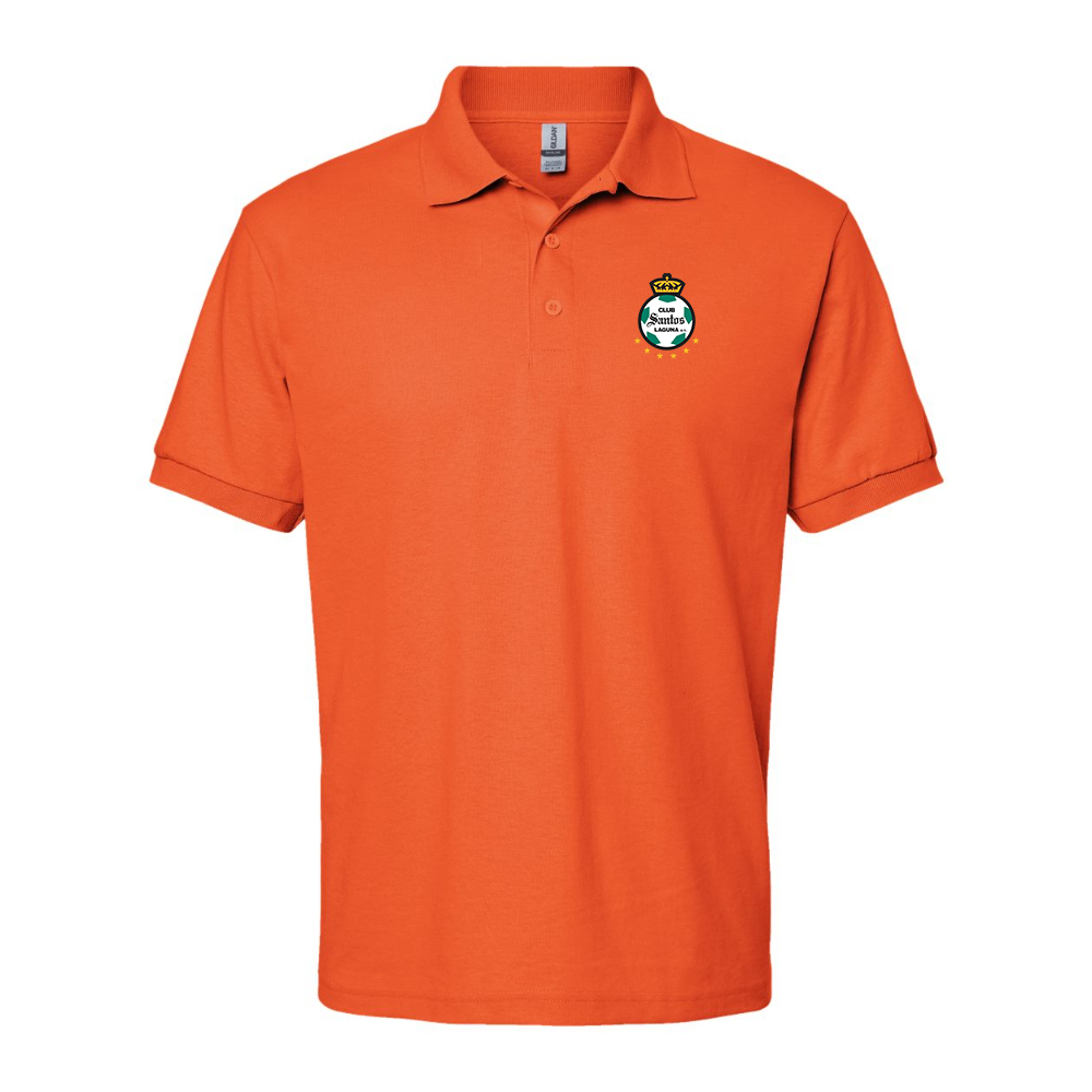 Men's Santos Laguna Soccer Gildan Dry Blend Jersey Polo