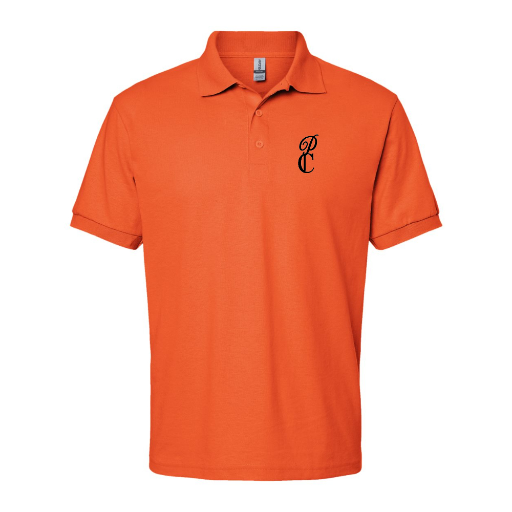 Men's P & C Black   Dry Blend Jersey Polo