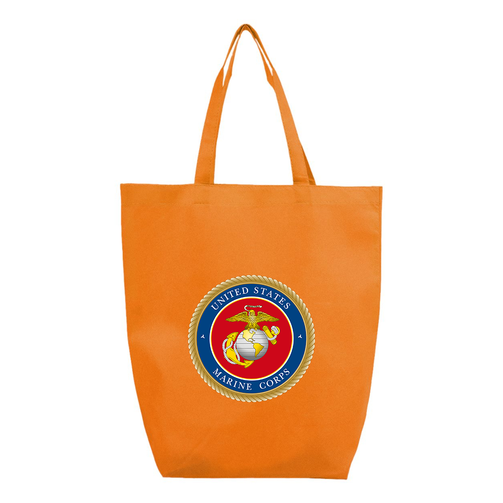 USMC Emblem Q-Tees Non-Woven Gusset Bottom Tote