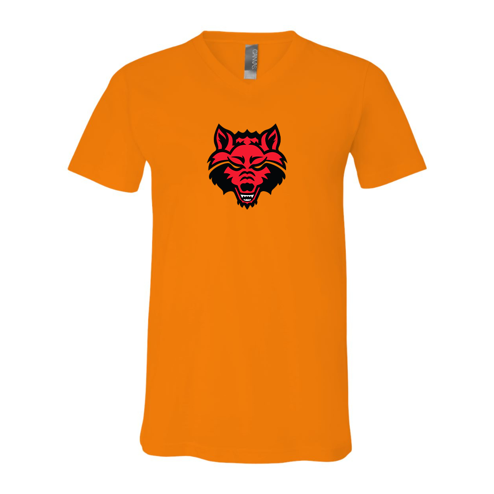 Arkansas State Red Wolves BELLA  CANVAS - Jersey V-Neck T-Shirt