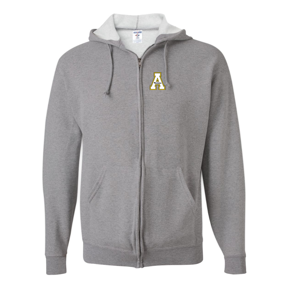 Men's  Appalachian State Mountaineers JERZEES NuBlend Full-Zip Hooded Sweatshirt