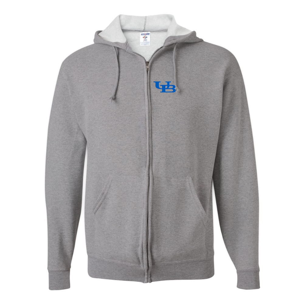 Men's Buffalo Bulls  JERZEES NuBlend Full-Zip Hooded Sweatshirt