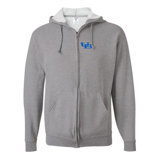 Men's Buffalo Bulls  JERZEES NuBlend Full-Zip Hooded Sweatshirt
