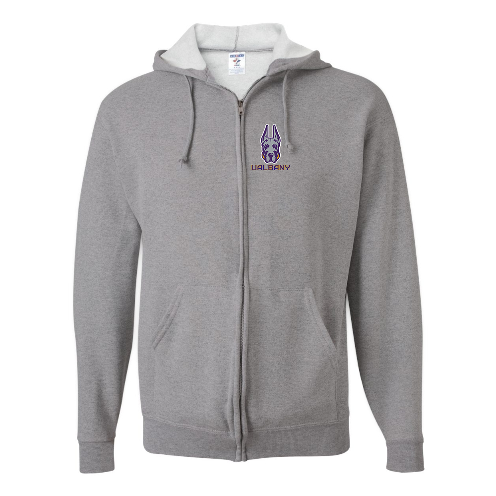 Men's Albany Great Danes JERZEES NuBlend Full-Zip Hooded Sweatshirt