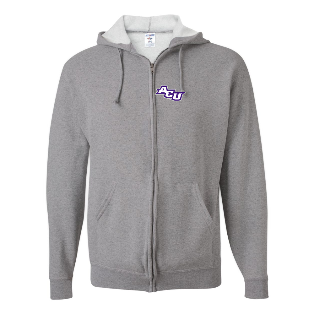 Men's Abilene Christian Wildcats  JERZEES NuBlend Full-Zip Hooded Sweatshirt