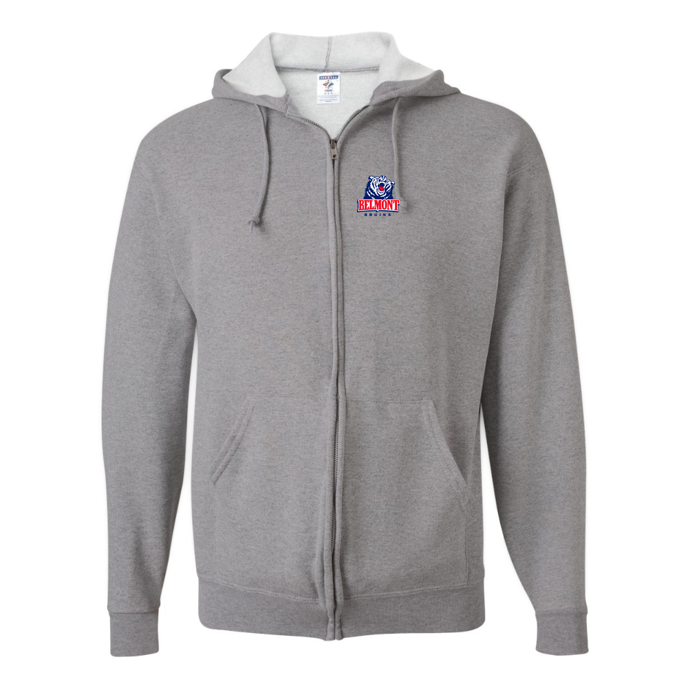 Men's  Belmont Bruins  JERZEES NuBlend Full-Zip Hooded Sweatshirt