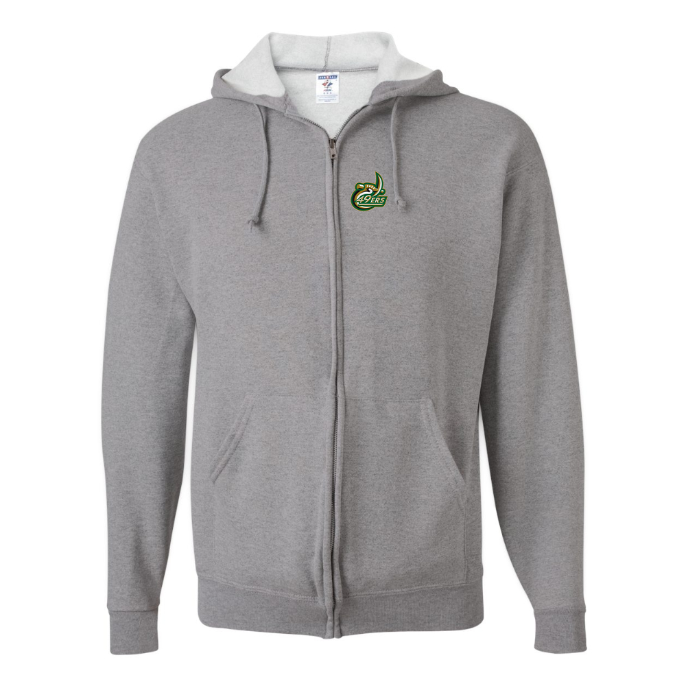 Men's Charlotte 49ers JERZEES NuBlend Full-Zip Hooded Sweatshirt