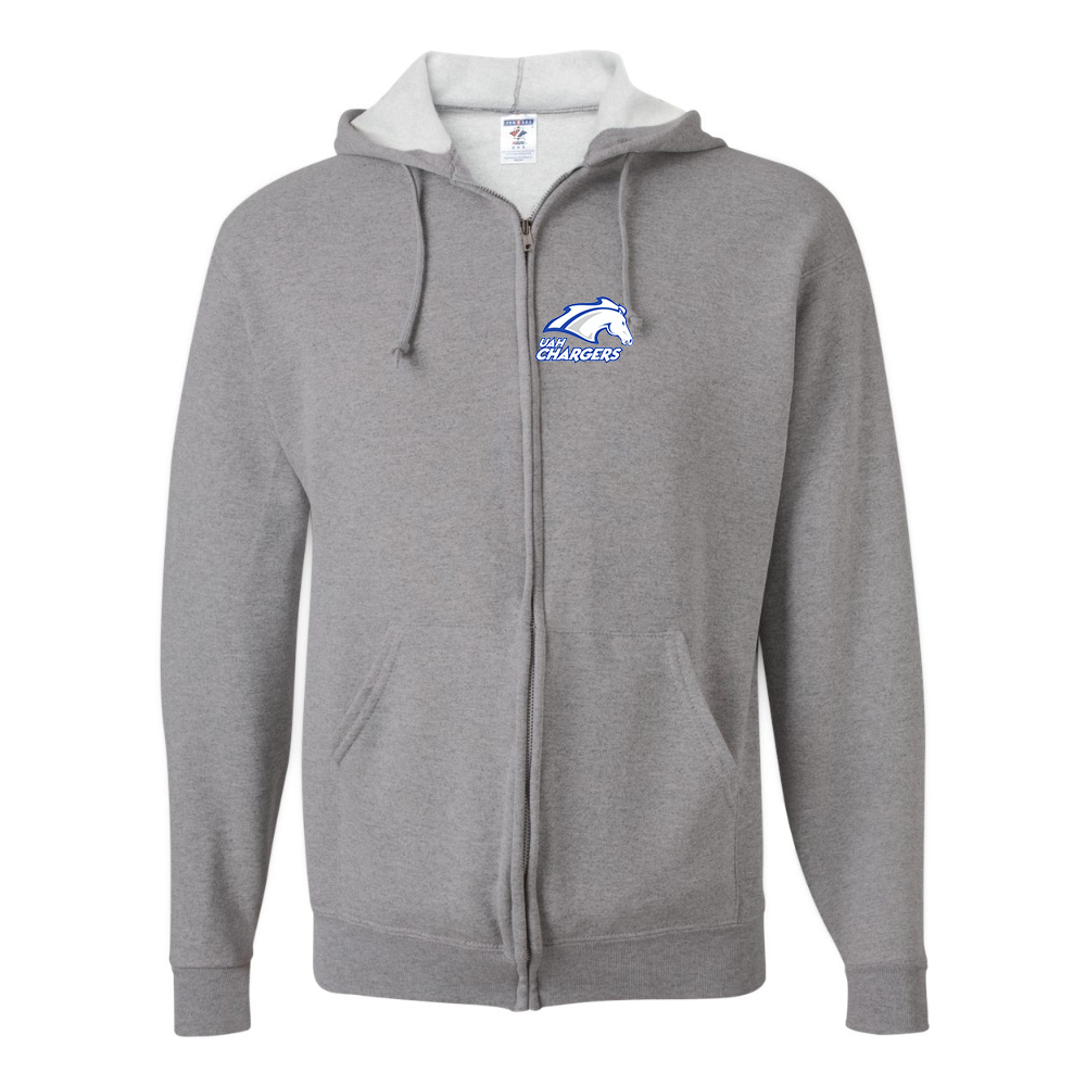 Men's Alabama Huntsville Chargers JERZEES NuBlend Full-Zip Hooded Sweatshirt