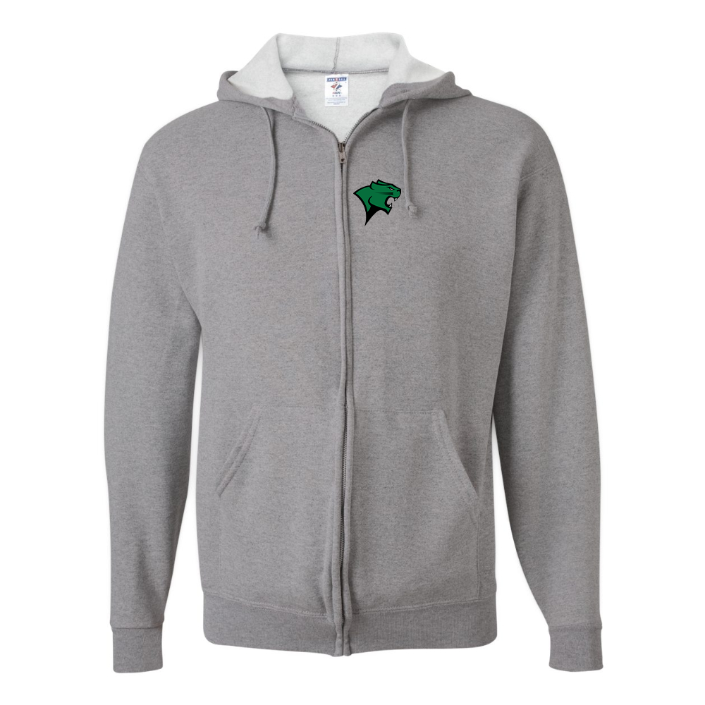 Men's Chicago State Cougars  JERZEES NuBlend Full-Zip Hooded Sweatshirt