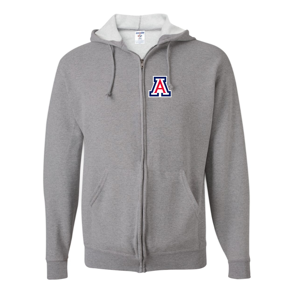 Men's  Arizona Wildcats JERZEES NuBlend Full-Zip Hooded Sweatshirt