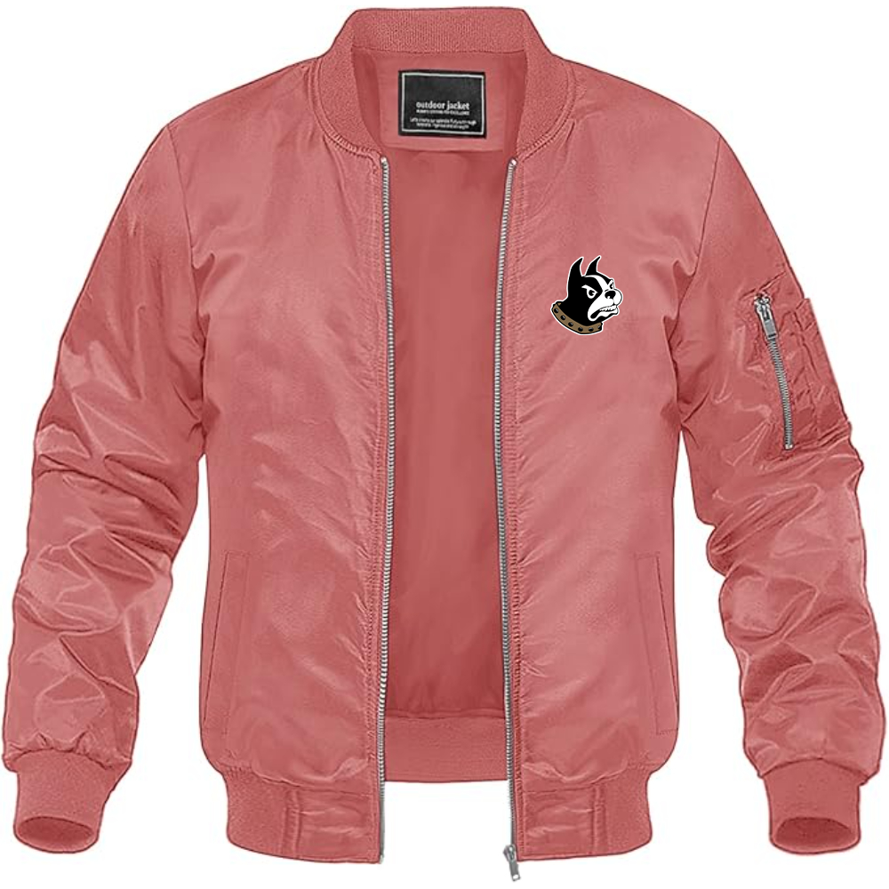 Men's  Woffrd Terriers Lightweight Bomber Jacket Windbreaker Softshell Varsity Jacket Coat