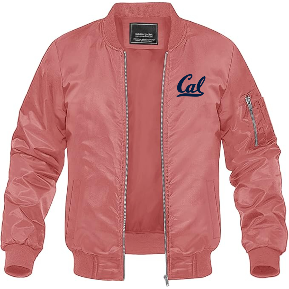 Men's California Golden Bears  Lightweight Bomber Jacket Windbreaker Softshell Varsity Jacket Coat