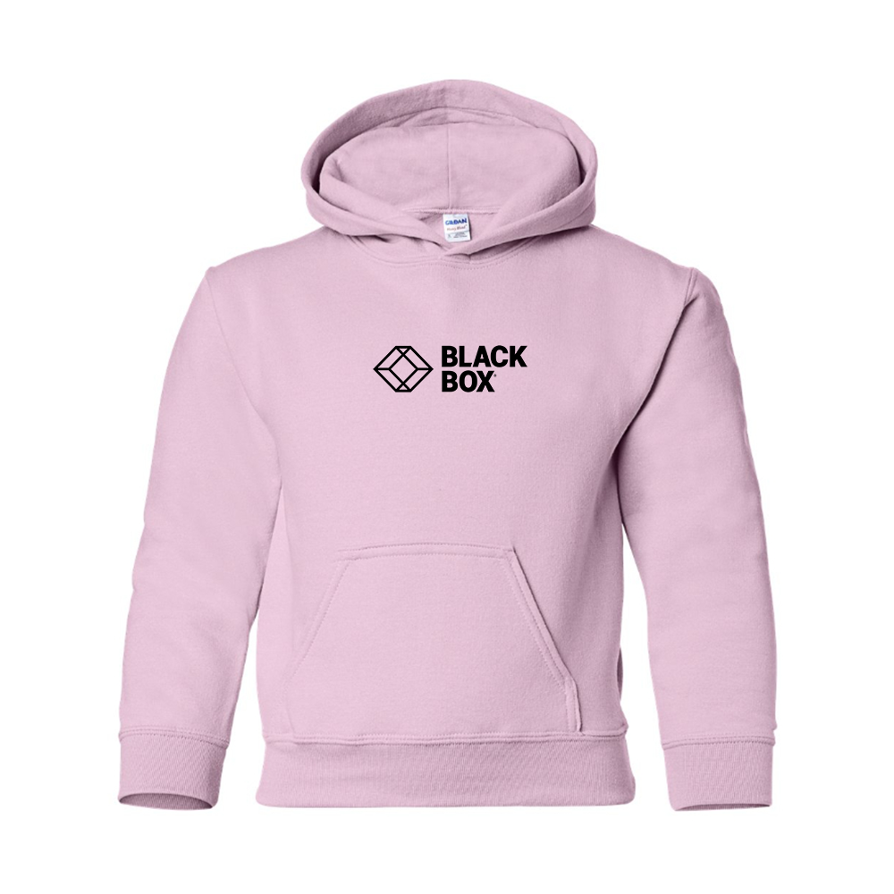 Youth Black Box Logo   Pullover Hoodie