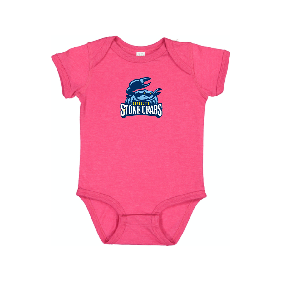 Charlotte Stone Crabs Logo Baby Onesie Romper