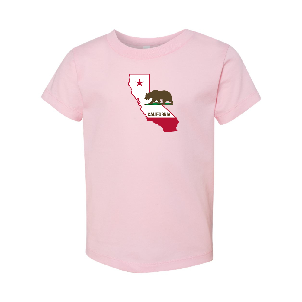 California Bear Map BELLA  CANVAS Toddler Jersey Tee