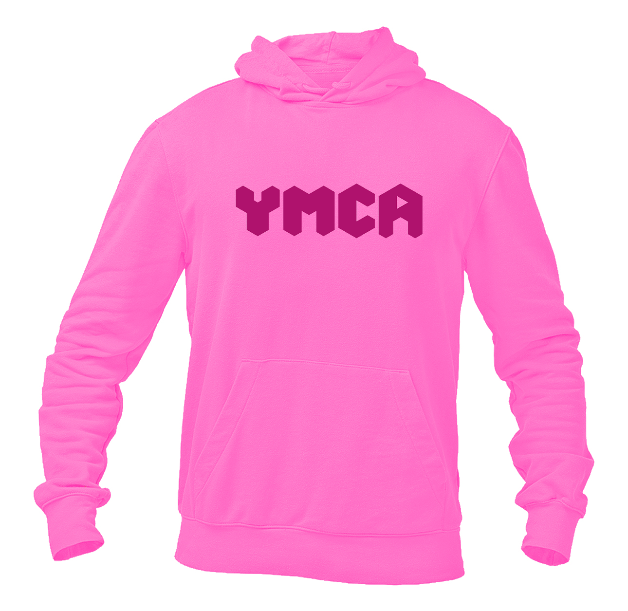 Men's YMCA Mauve Softstyle Midweight Hooded Sweatshirt