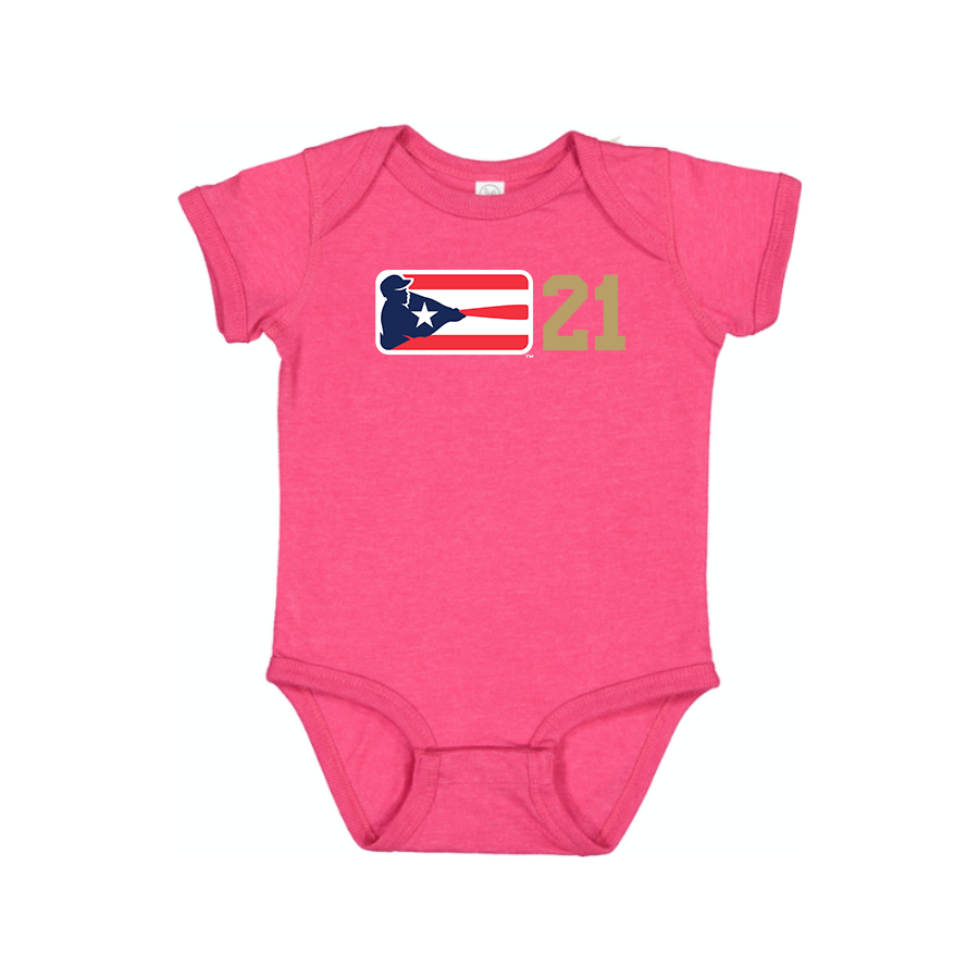 Liga de Beisbol Profesional Roberto Clemente Logo Baby Onesie Romper