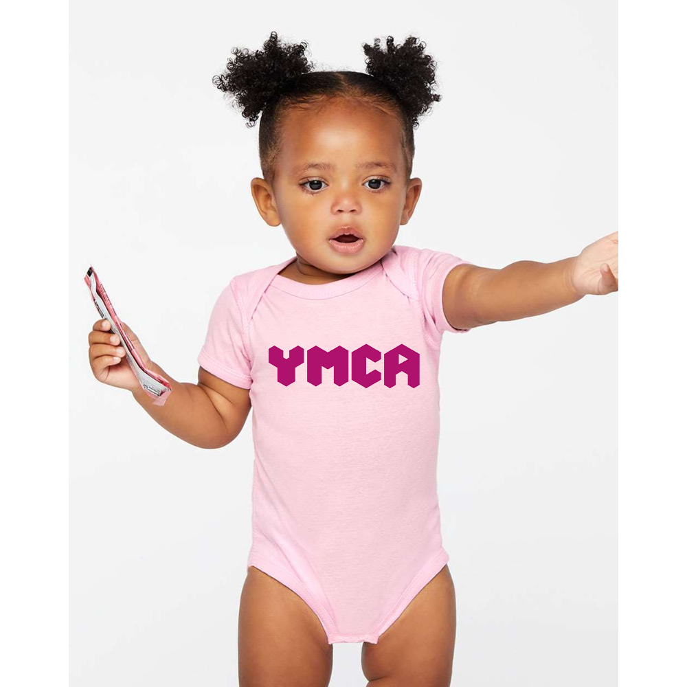 YMCA Mauve Rabbit Skins Infant Baby Rib Bodysuit