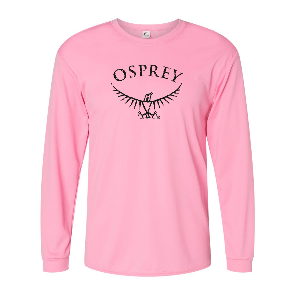 Men's Osprey Black  Performance Long Sleeve T-Shirt