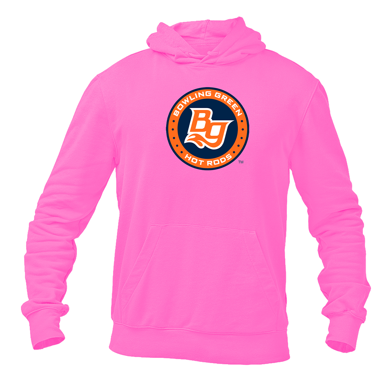 Men's Bowling Green Hot Rods Logo Pullover Hoodie