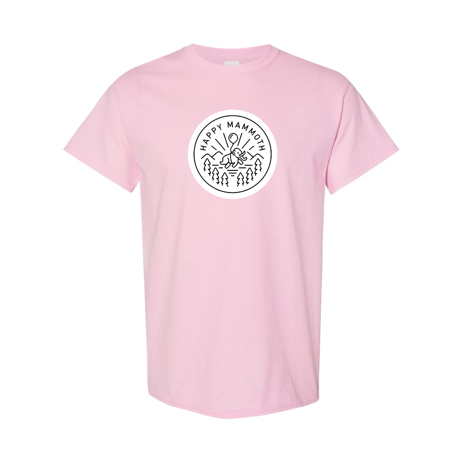 Men's Happy Mammoth Logo Cotton T-Shirt