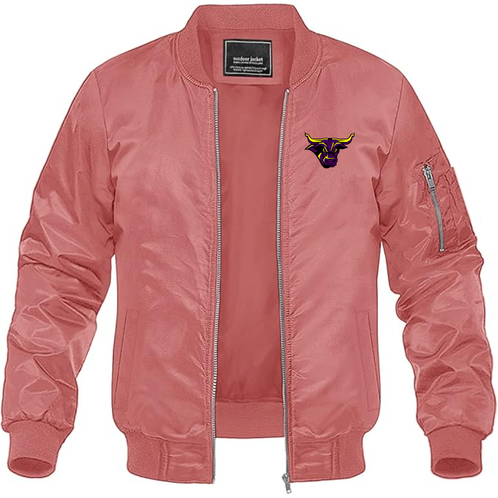 Men's Minnesota State Mavericks Lightweight Bomber Jacket Windbreaker Softshell Varsity Jacket Coat