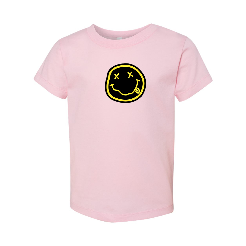 Nirvana Yellow and Black Face BELLA  CANVAS Toddler Jersey Tee