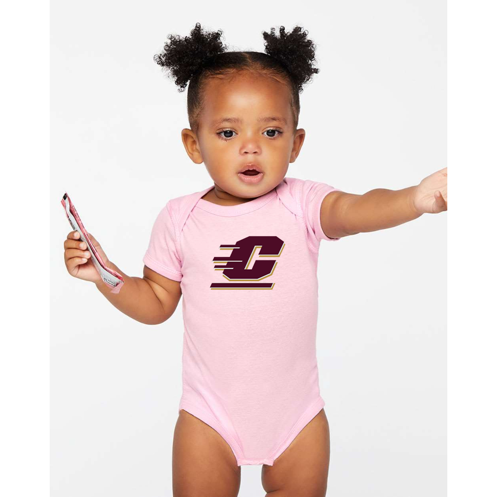 Central Michigan Chippewas  Rabbit Skins Infant Baby Rib Bodysuit