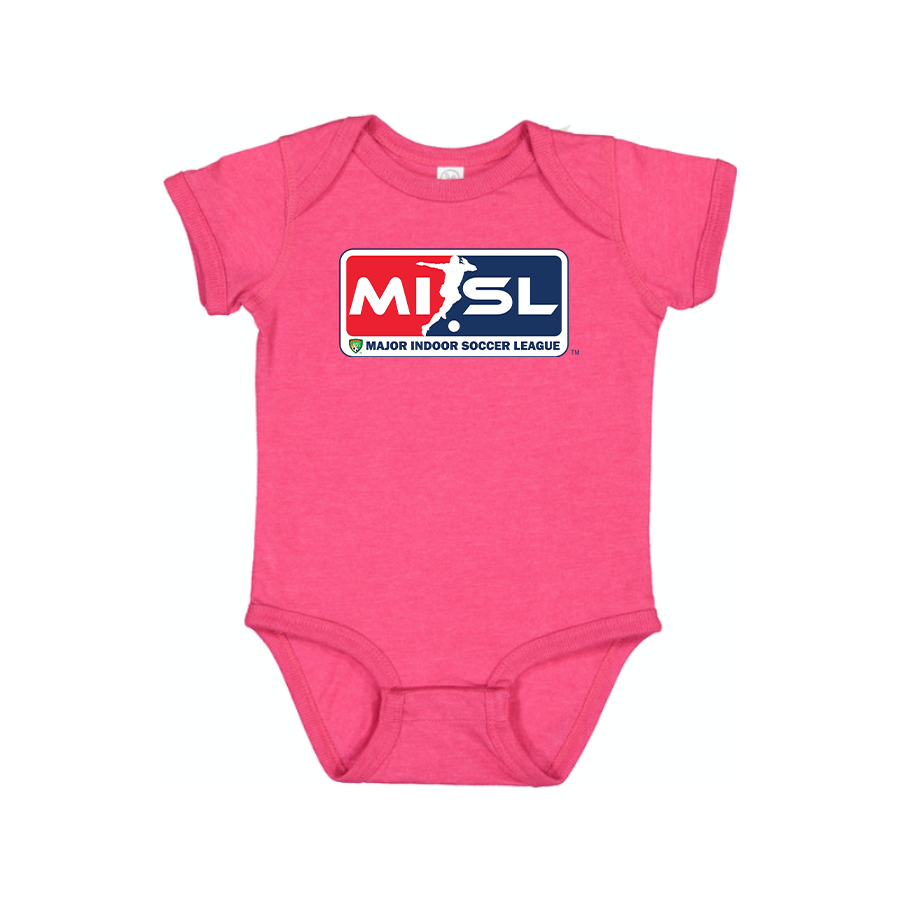 Major Indoor Soccer League Logo Baby Onesie Romper