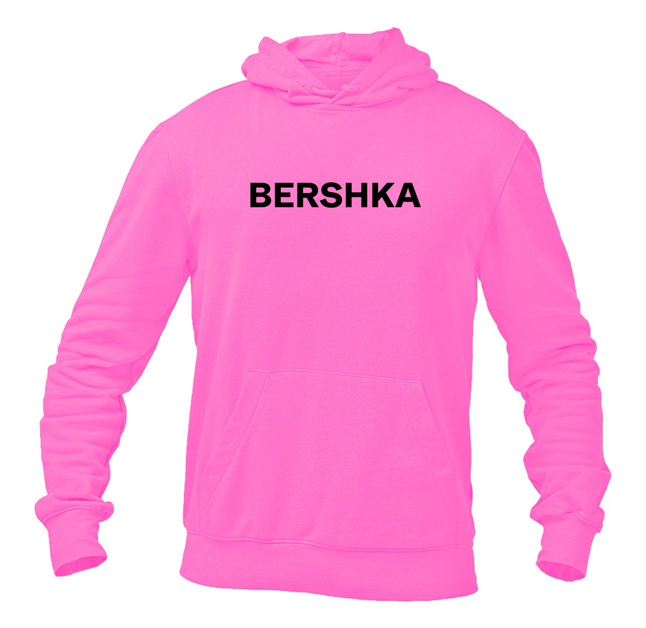 Men's Bershka Logo Pullover Hoodie